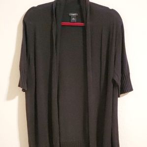 Ann Taylor long open cardigan black Size XLarge